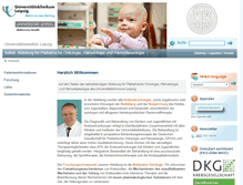 Tablet Screenshot of kinderonkologie.uniklinikum-leipzig.de