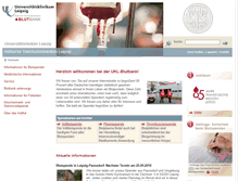 Tablet Screenshot of blutbank.uniklinikum-leipzig.de